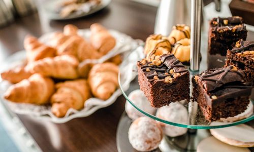 Pastries and sweet snacks for a coffee break
