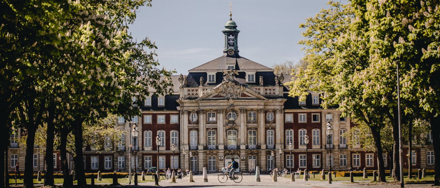 Münster City Palace with baroque façade and forecourt
