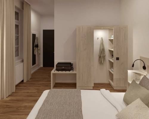 Großes Doppelbett unserer Unterkunft